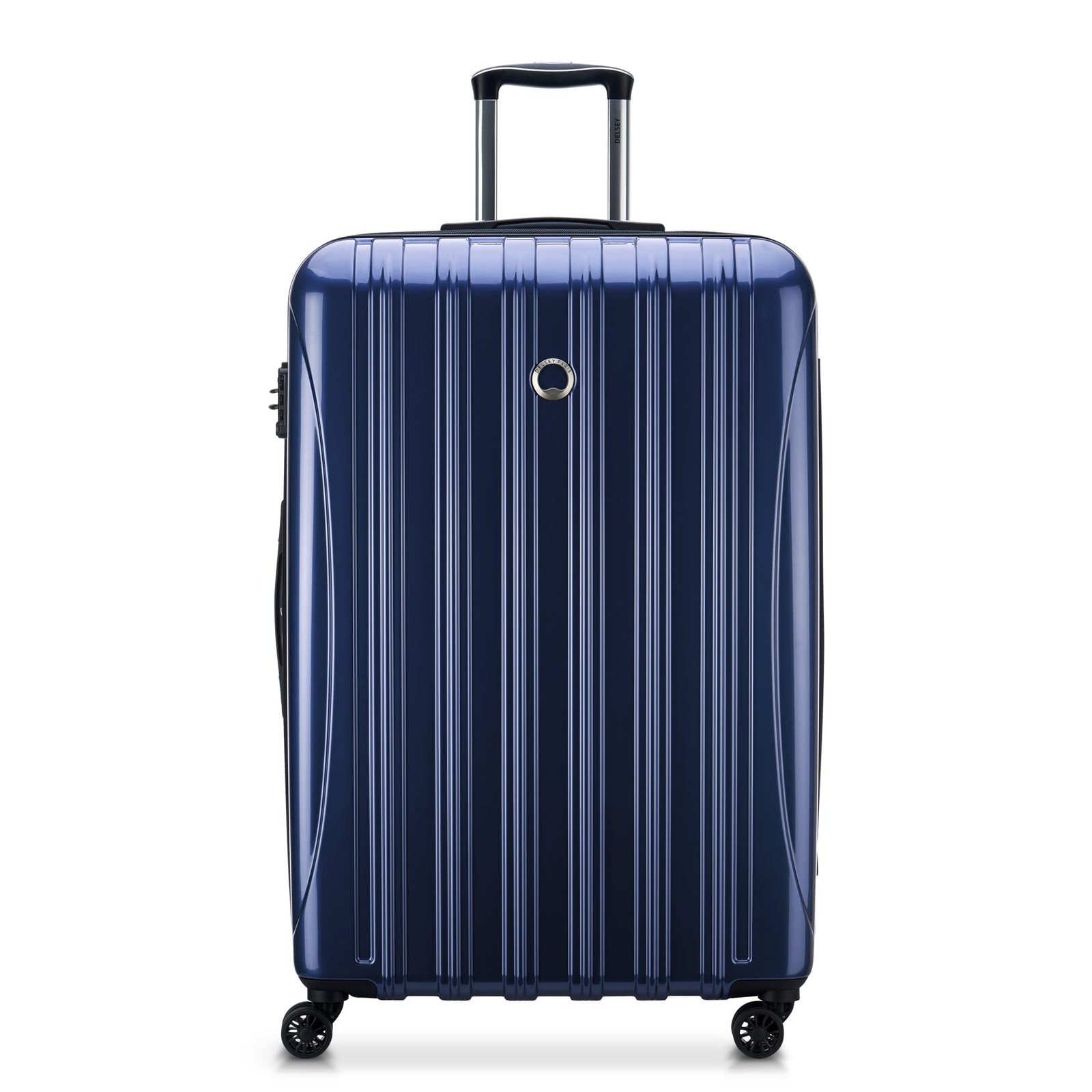 Delsey Helium Aero 29″ Expandable Spinner Trolley Blue Checked Large 29 Inch U10