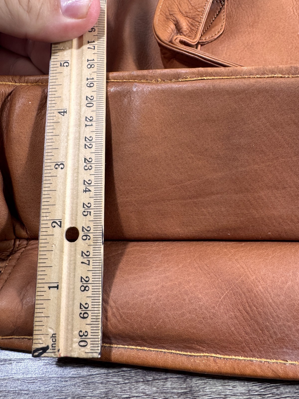 Vintage Cognac Leather Briefcase Messenger Bag Made in Colombia Multi Pocket Lap