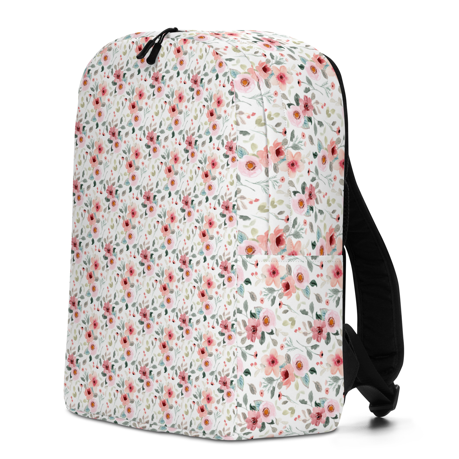 Minimalist Backpack Beautiful Floral Pattern
