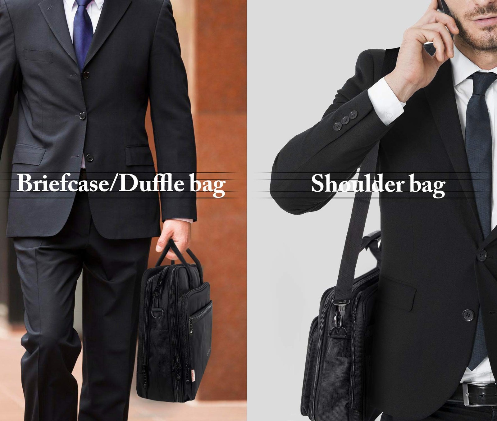 18 Inch Laptop Bag, Extra Large Briefcase for Men, Expandable Multifunctional La
