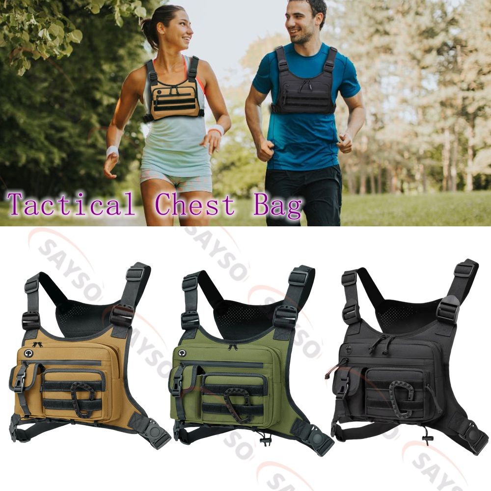 Sport Running Chest Rig Bag Front Pouch Recon Kit Pack Protective Vest