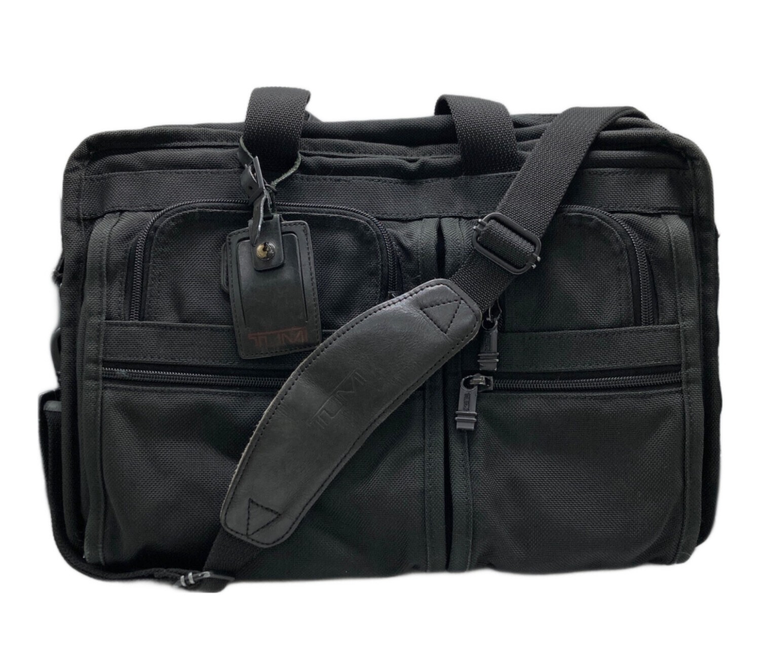 TUMI Alpha Bravo 2-Way Briefcase Black Nylon Men Business Handbag 2608D3