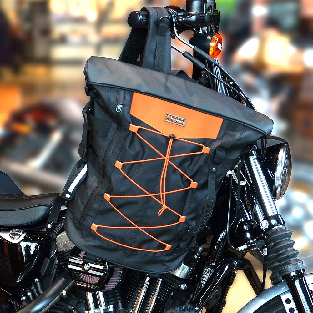Expandable Motorcycle Travel Luggage Sissy Bar Bag Tail Bag Motorcycle Backpack: