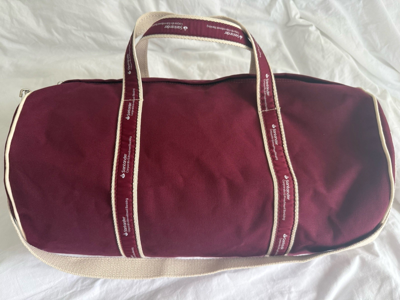 Authentic Santander Bank Corporate & Investment Banking – Burgundy Banker Bag