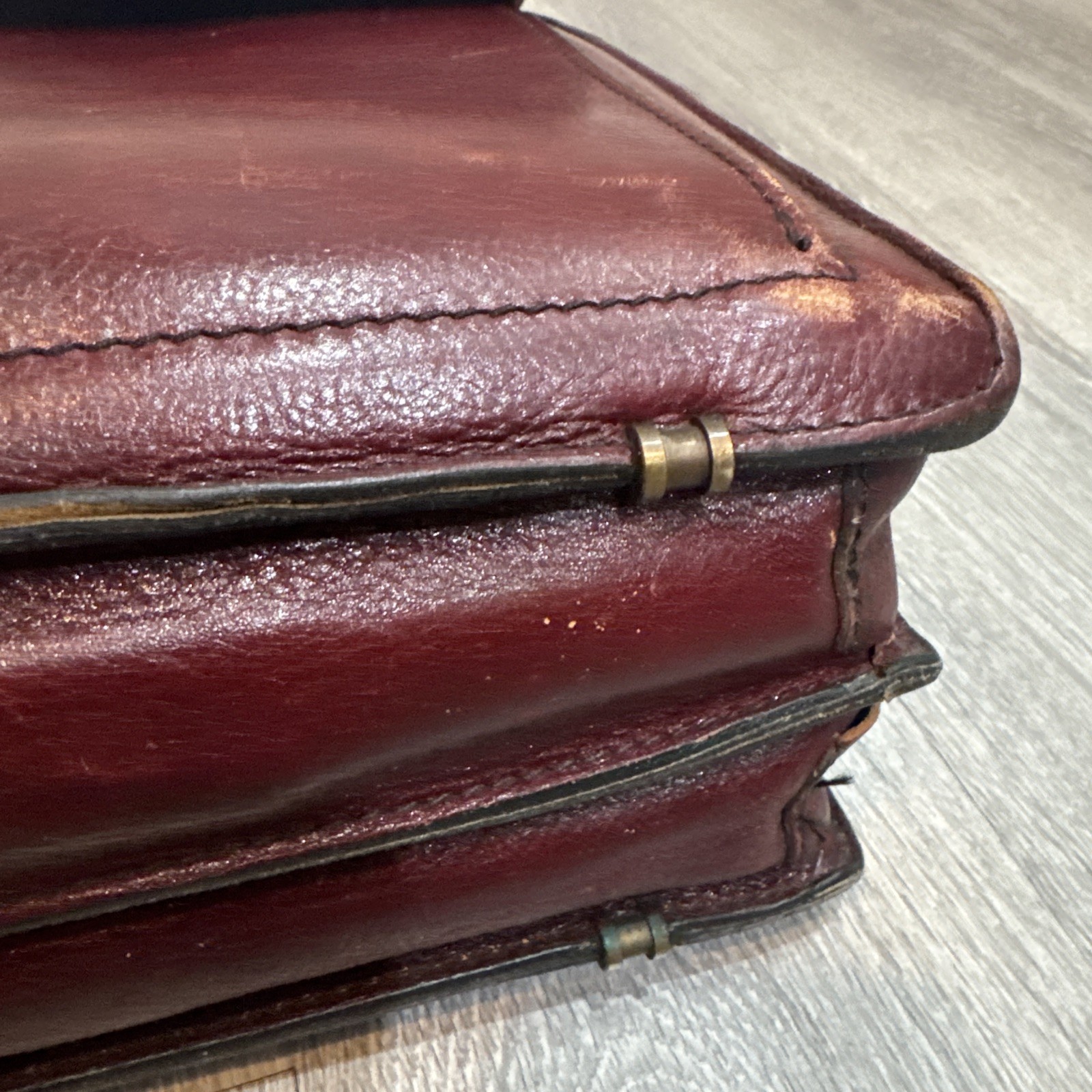 Vintage Renwick Antico Oxhide Leather Mens Briefcase Bag w Keys Canada Messenger