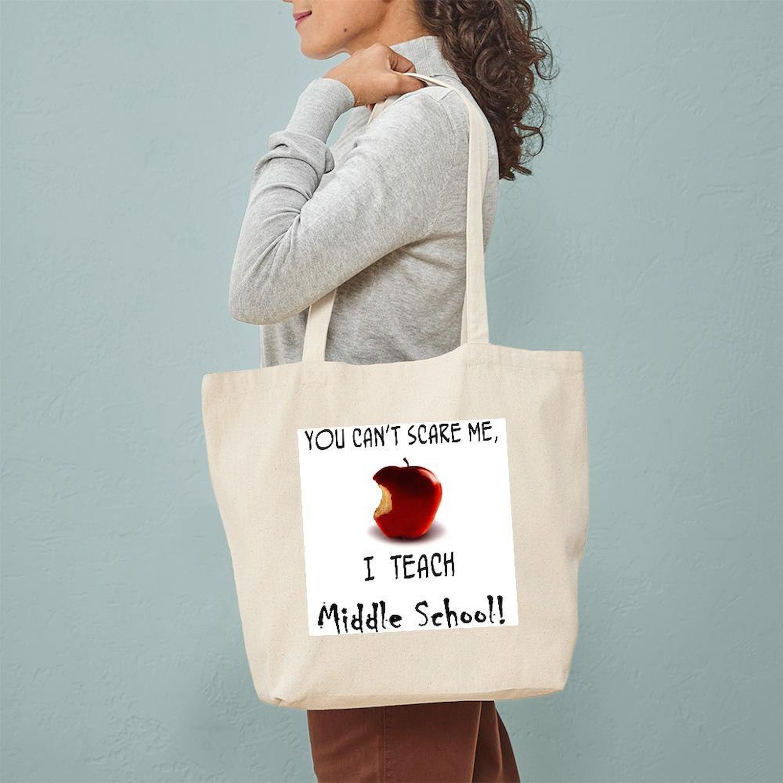 CafePress No Scare Middle School Teacher Tote Bag (123617769)