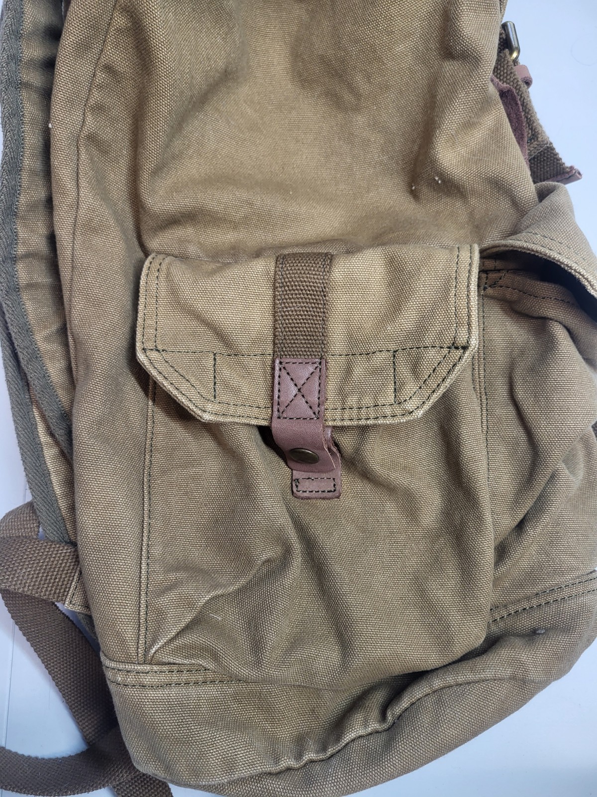 GOOTIUM 21101AMG High-Density Canvas Backpack Rucksack Large Field Tan Preowned