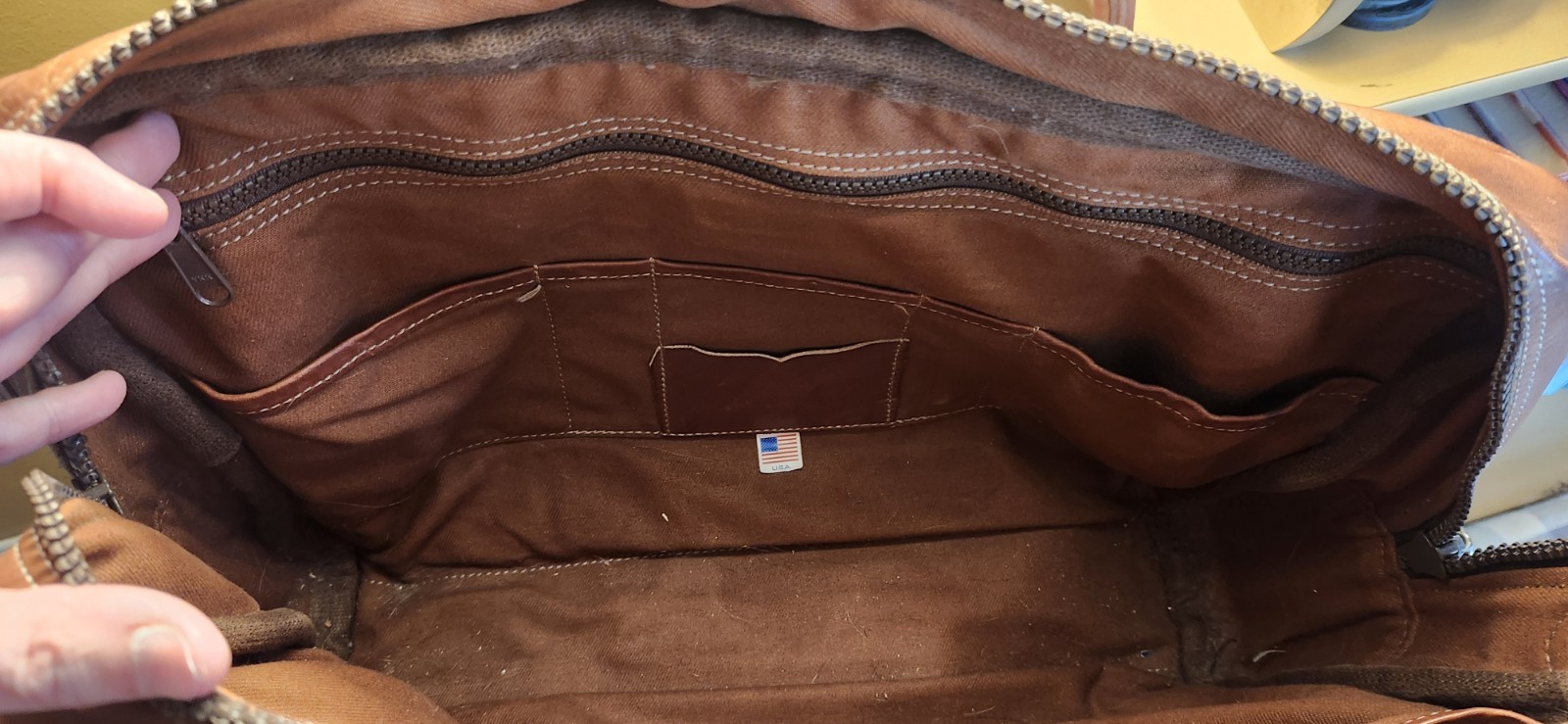 Duluth Pack Brown Leather Computer Briefcase, Retail: $535