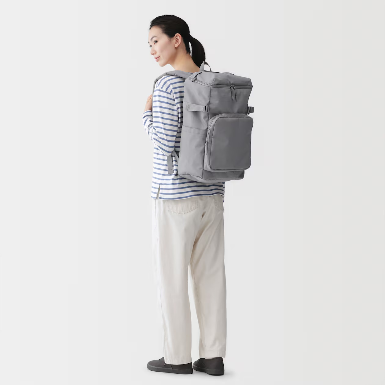 MUJI Water-Repellent Top-Loading Backpack 28-Litter 7-Pocket Unisex NWT