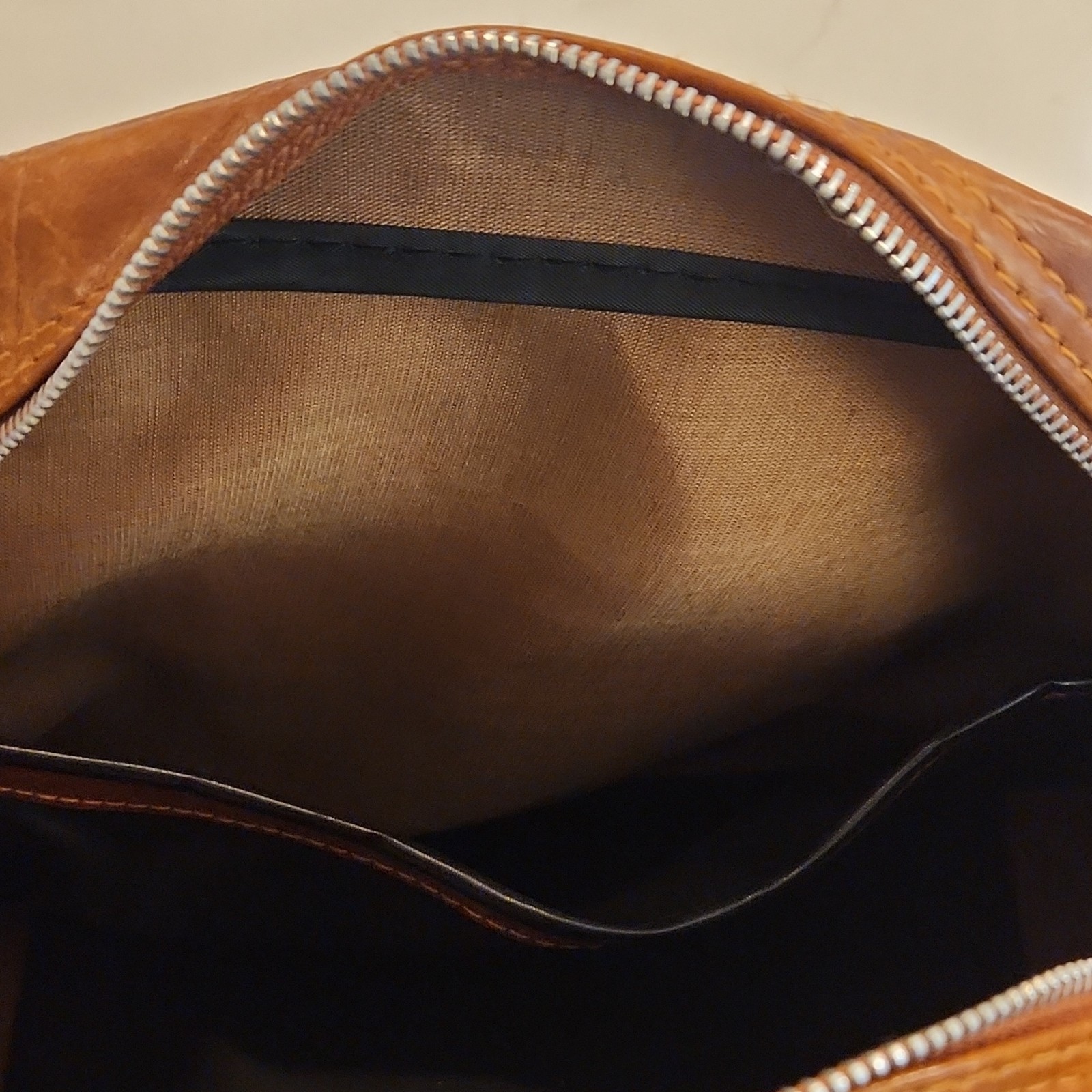 Brown Men’s Messenger Bag with Shoulder Strap, Zipper and Buckle Closures