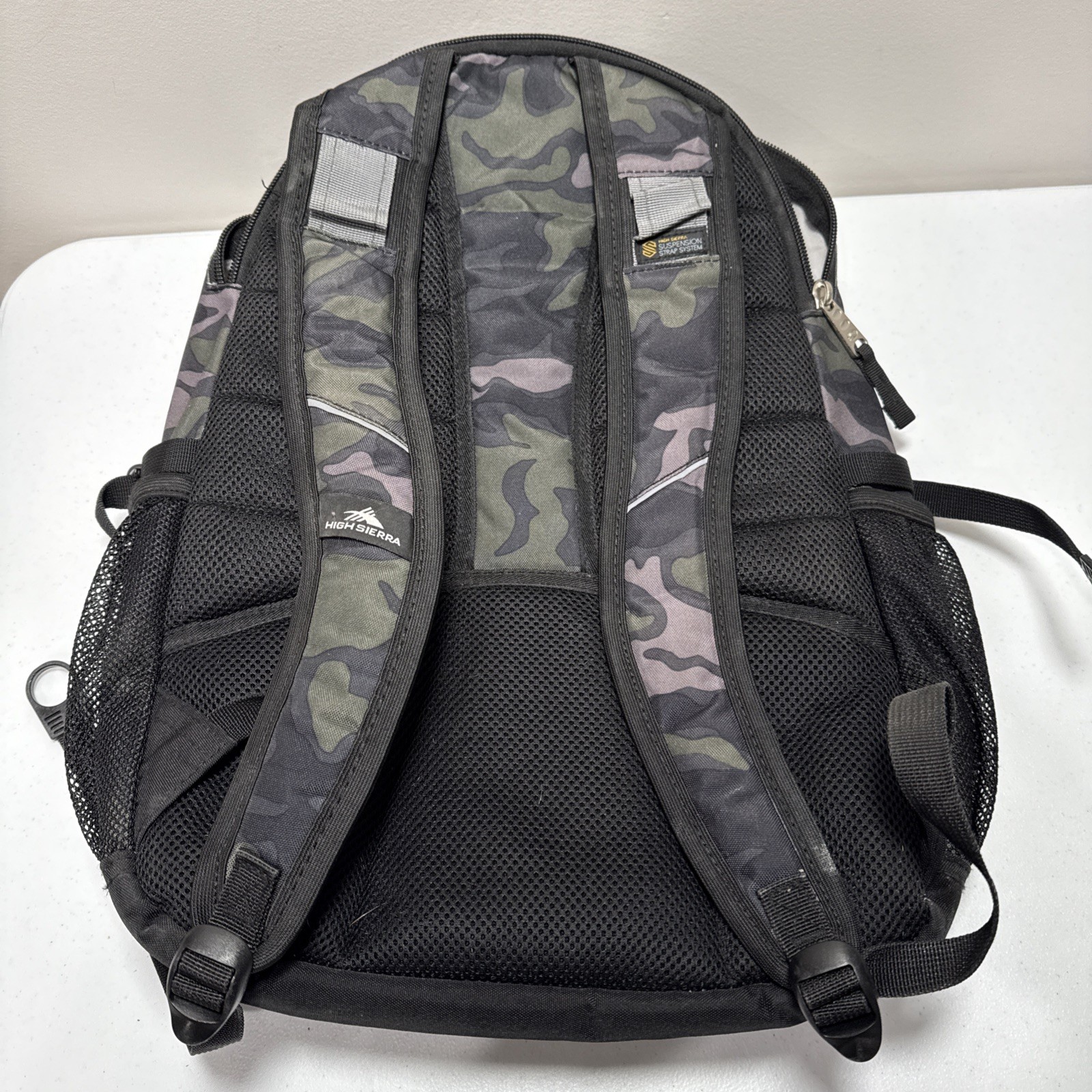High Sierra Suspension Strap System Camo Computer Backpack