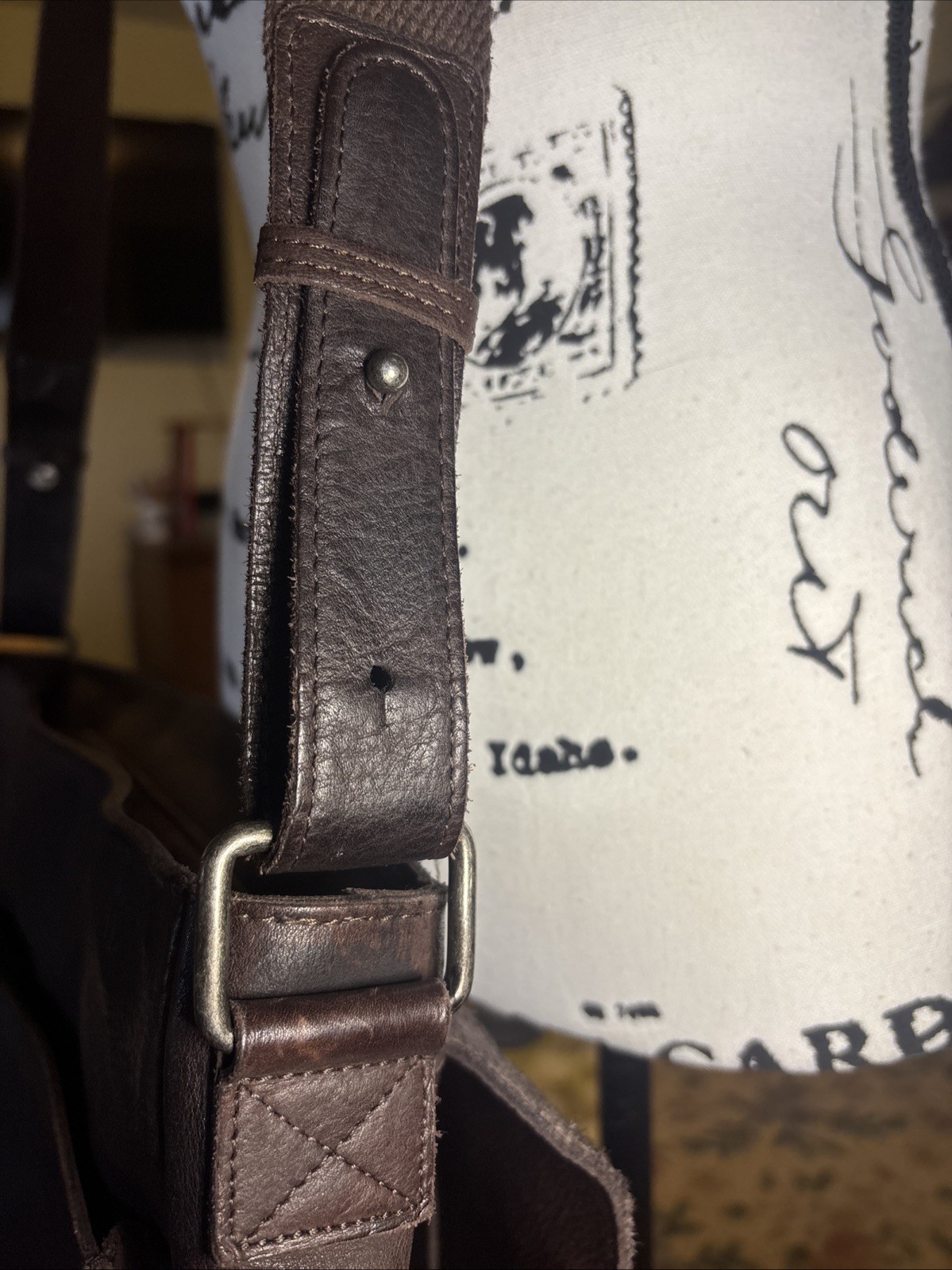 BOSCA Dark Brown Suede Leather 16” Messenger Bag Briefcase Shoulder Strap