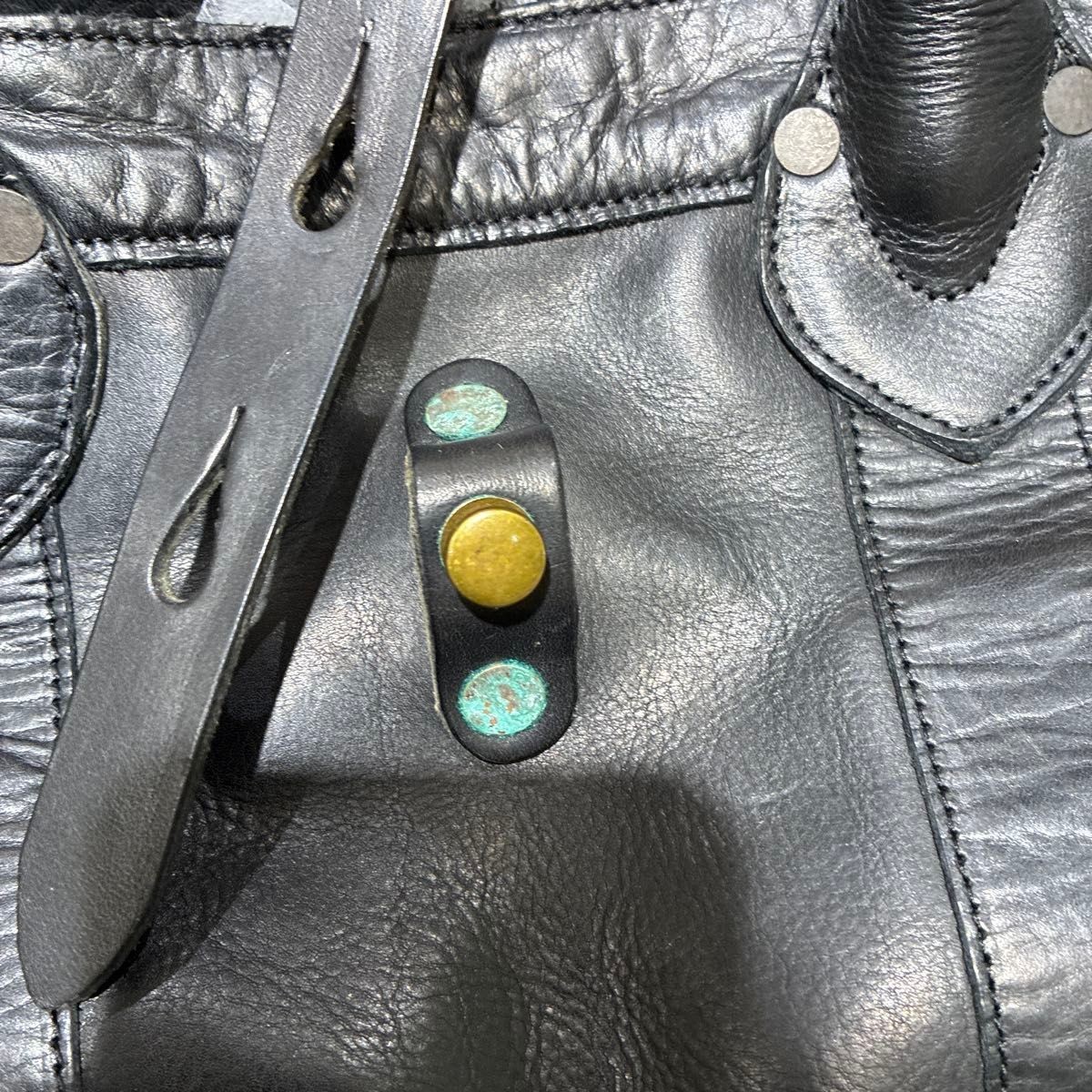 RRL Double RL Leather Tote Bag Black Vintage Distressed Used