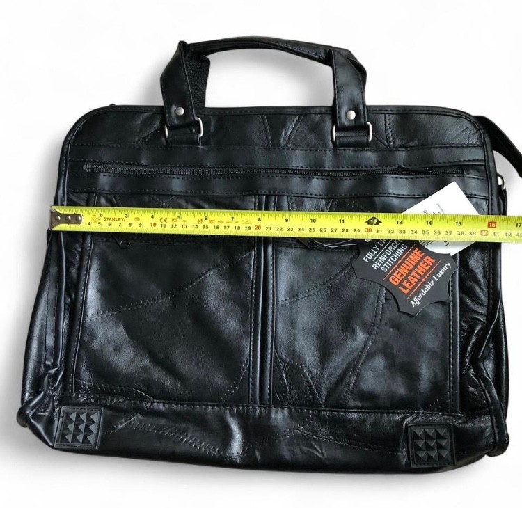 MAXAM – Genuine Lambskin Leather Briefcase 16″
