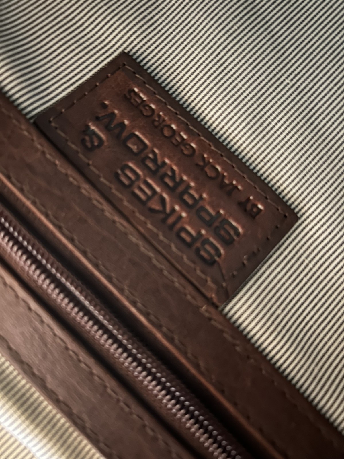 Jack Georges Spikes & Sparrow Brown Leather Briefcase Bag