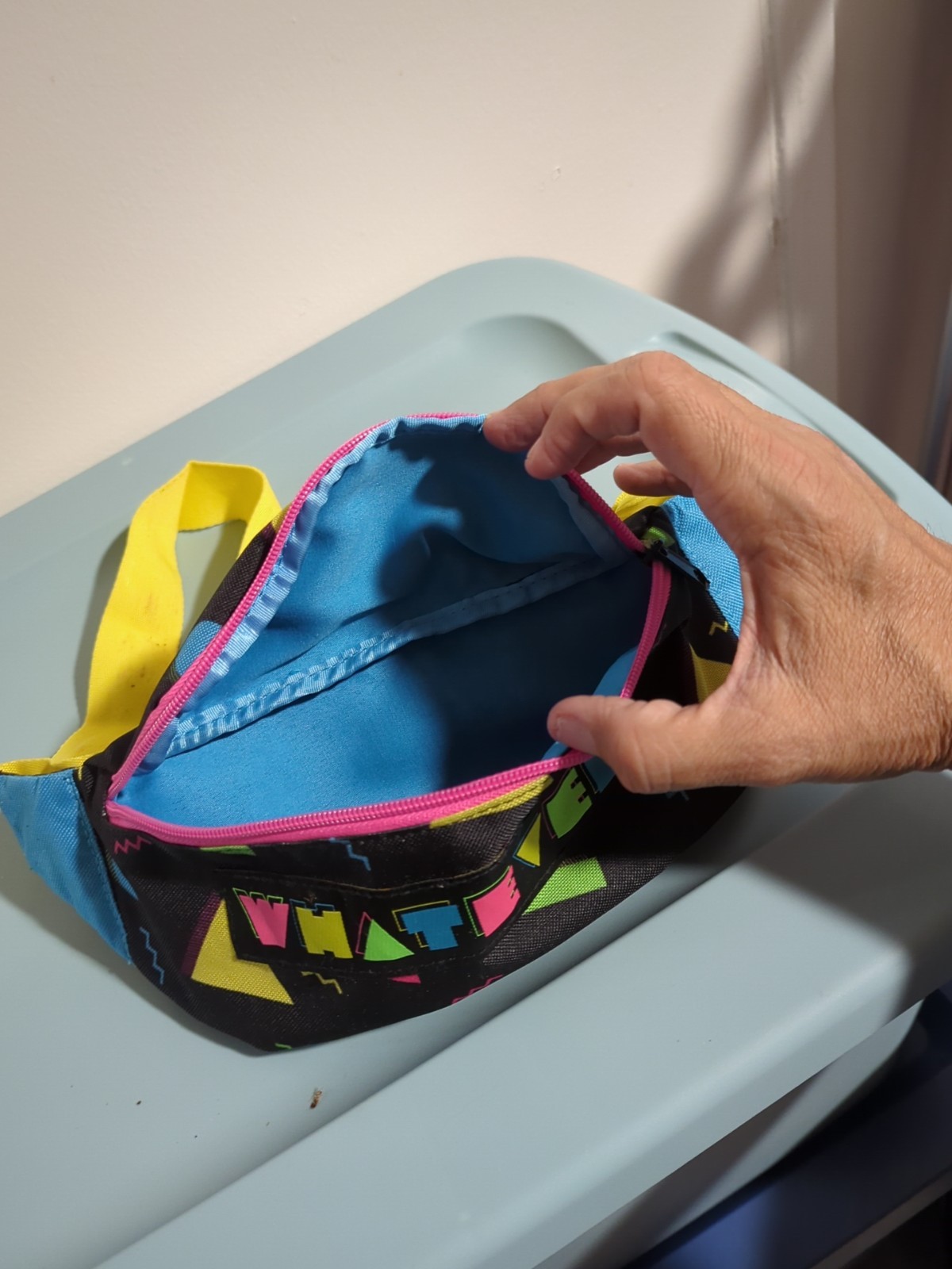 Whatever Fannypack Target Exclusive 2019 Fun Retro 80’s Style w/ Blue Lining