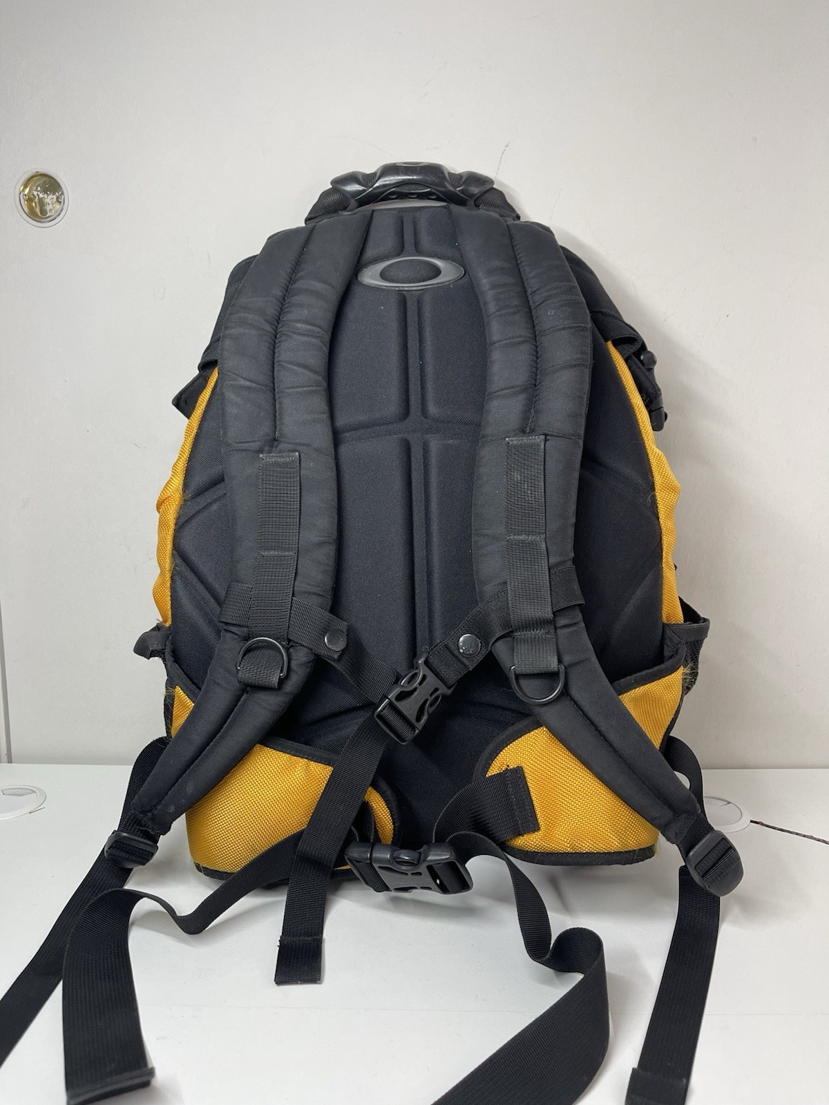 Rare Vintage Black Yellow Oakley Software Backpack Gorpcore Military