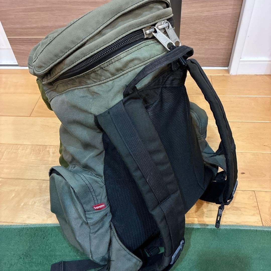 90s Supreme Backpack Olive USA Made Rare Vintage Skate Nylon Used