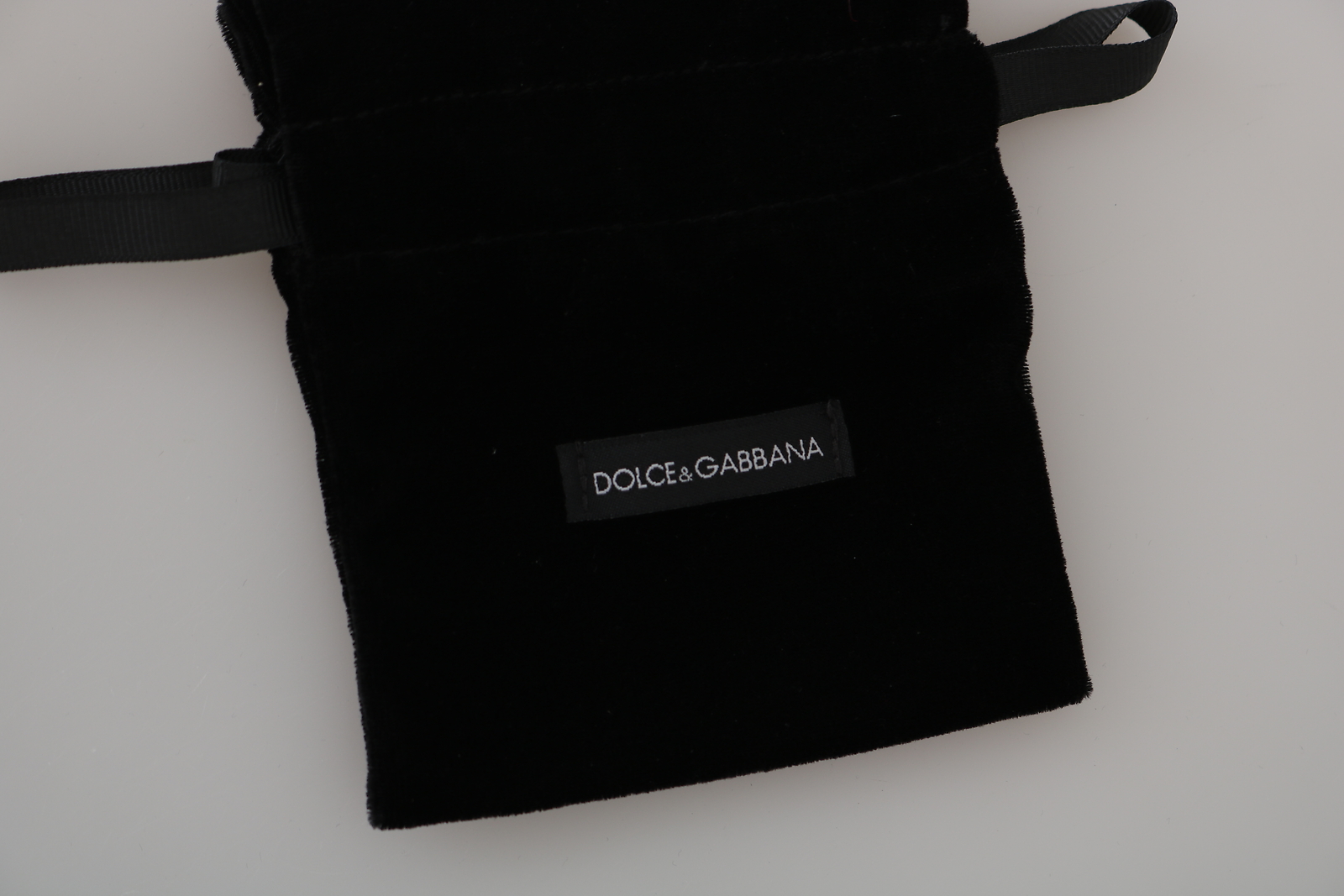 DOLCE & GABBANA Dustbag Cover Bag Cotton Black Drawstring Small 12cm x 10cm
