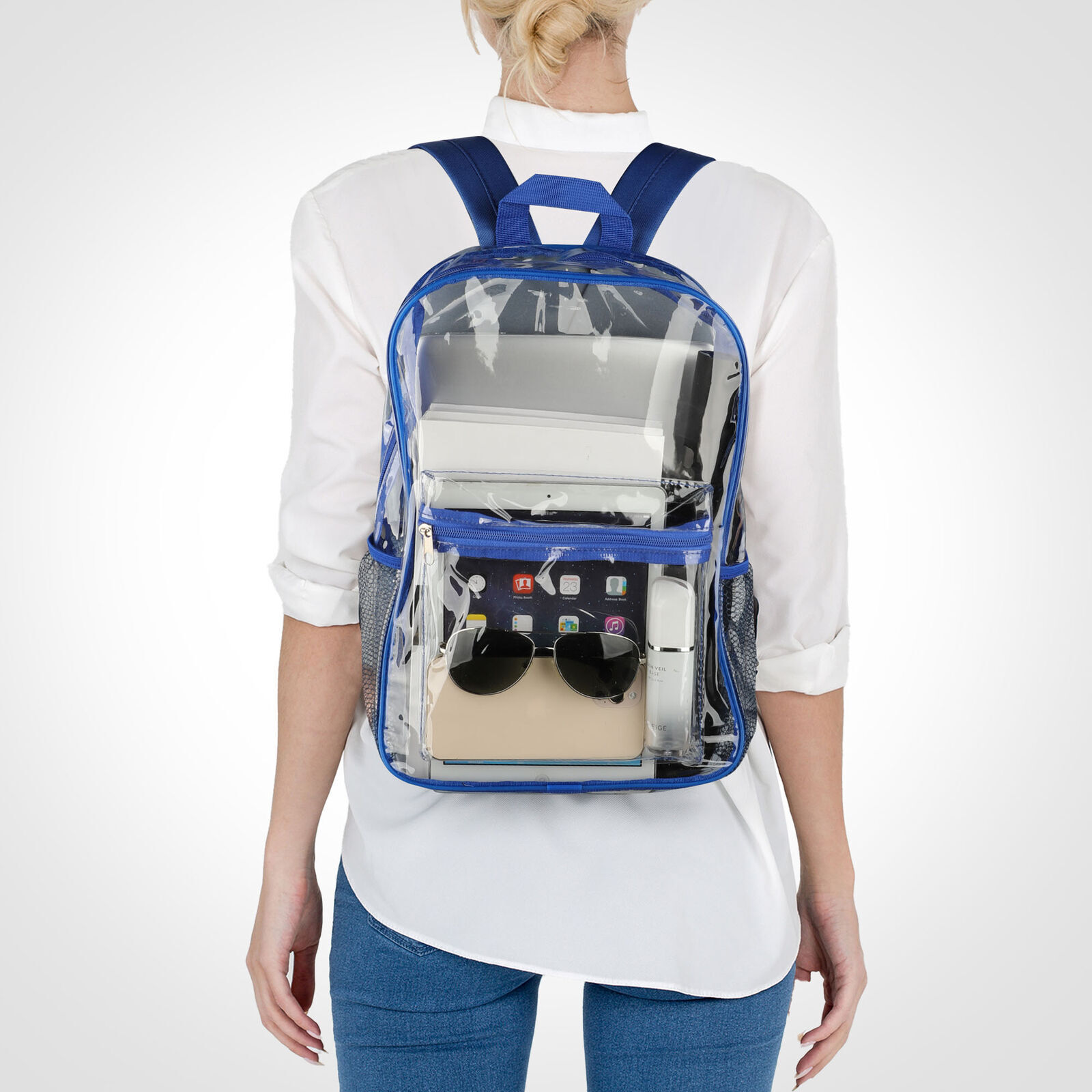 Clear Backpack Heavy Duty PVC Transparent Pack Waterproof Lagre Bookbag Travel