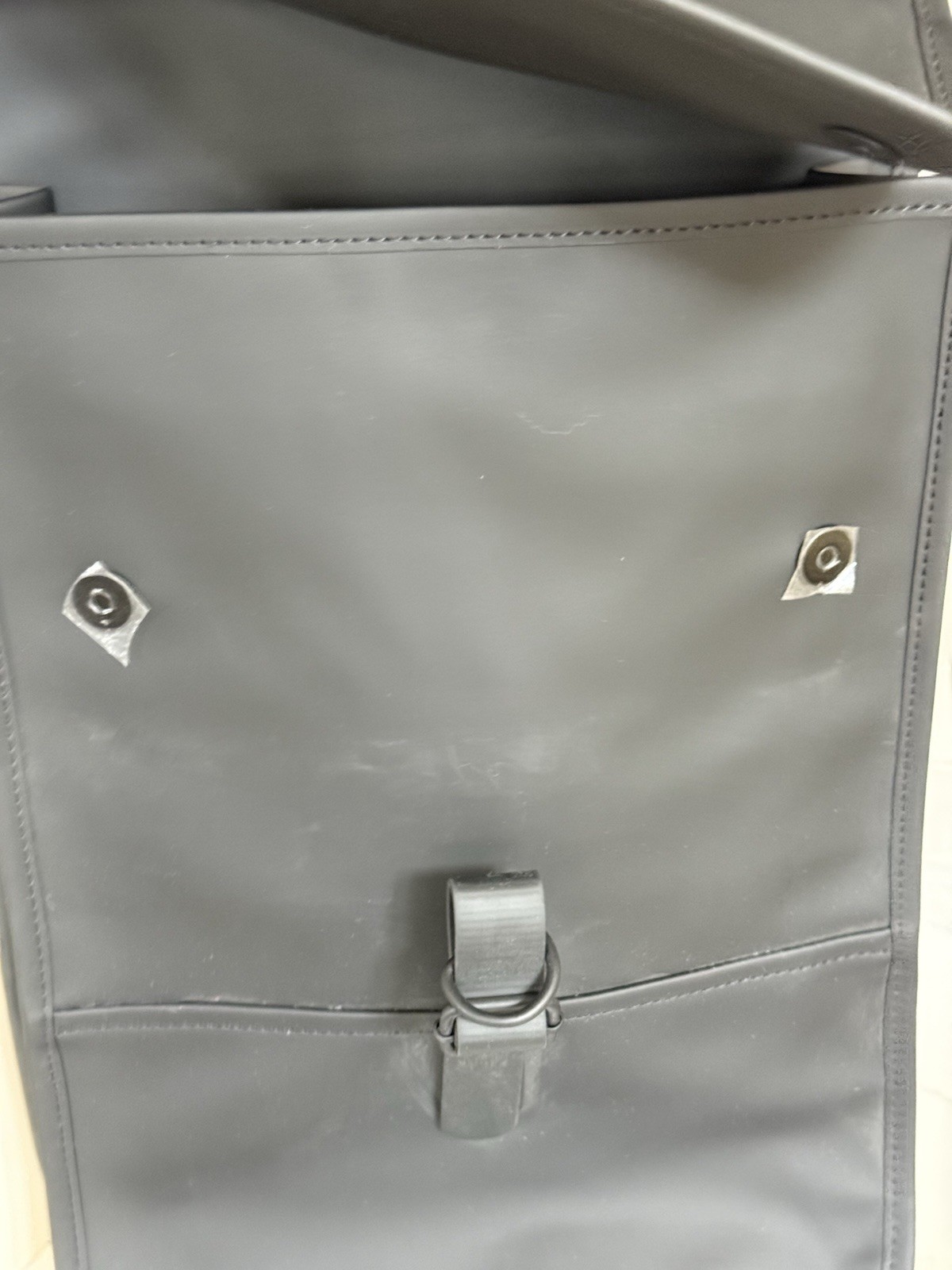 Rains W3 Backpack Black Waterproof Minimalist Magnetic Snap Laptop Rucksack $140