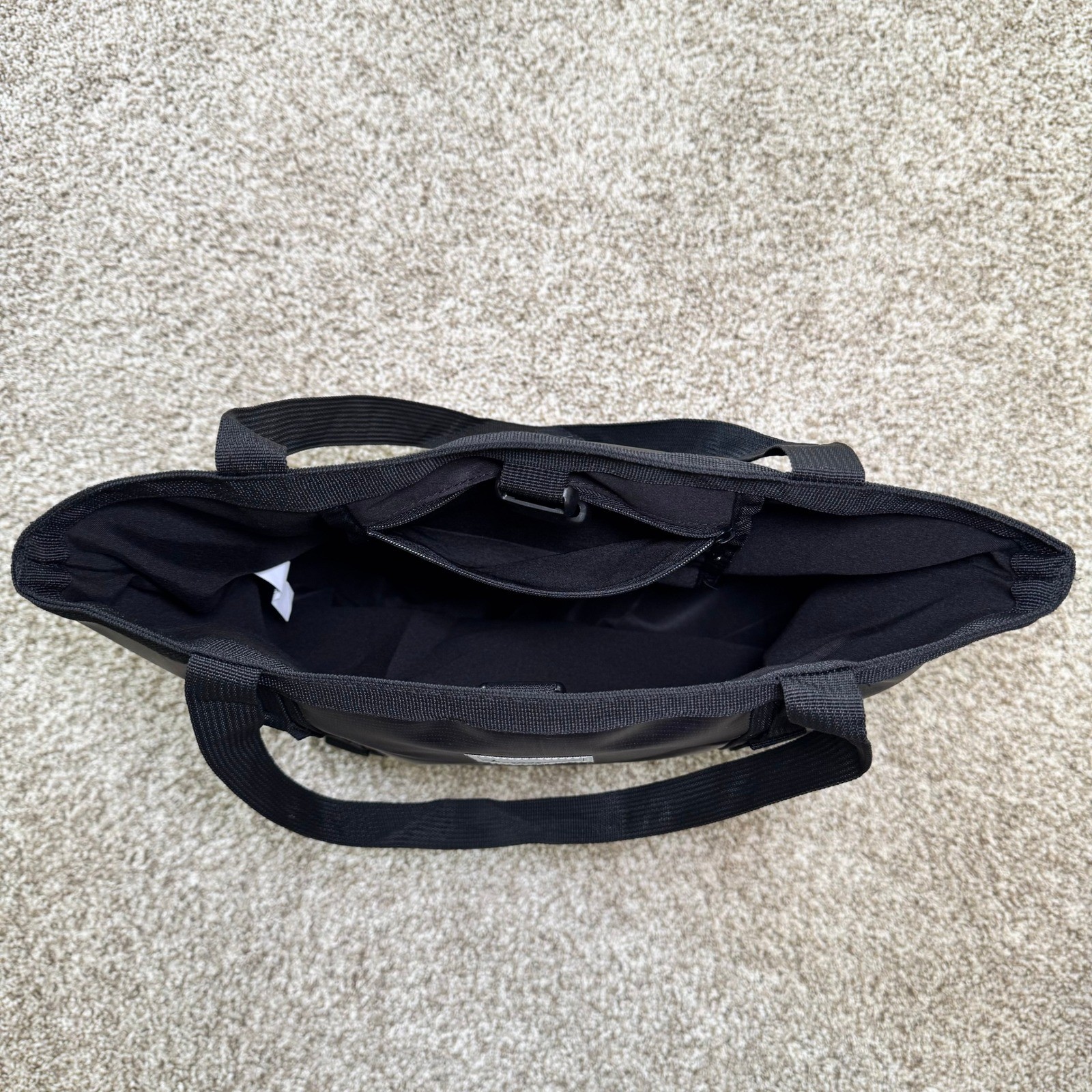 Journeyman Tote Bag Black Ripstop Utility Shoulder Bag Buckle Closure