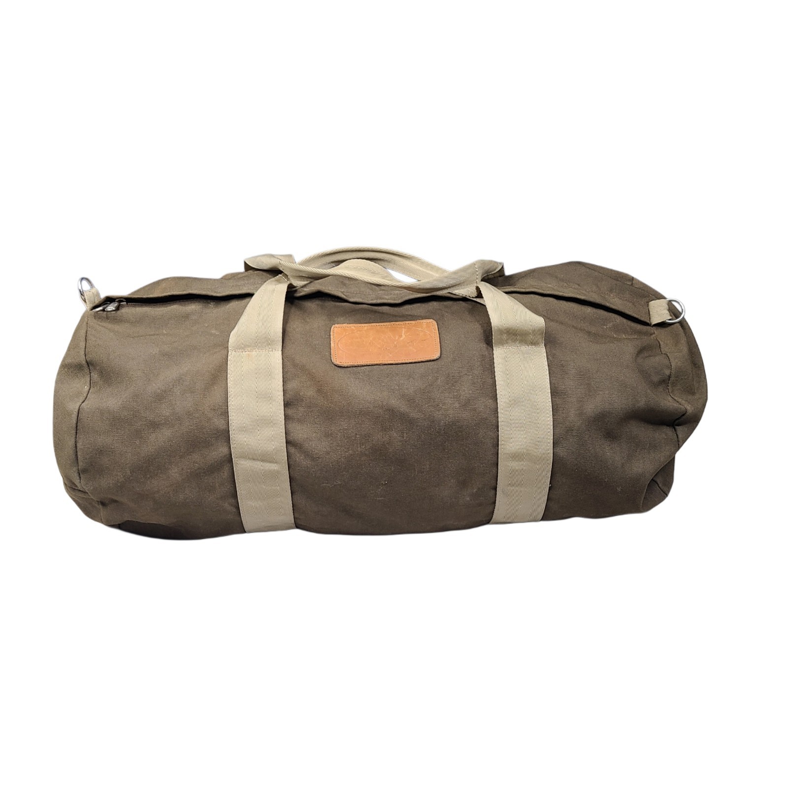 Vintage 80s BOYT Olive Canvas Duffel Lightweight Bag USA Iowa