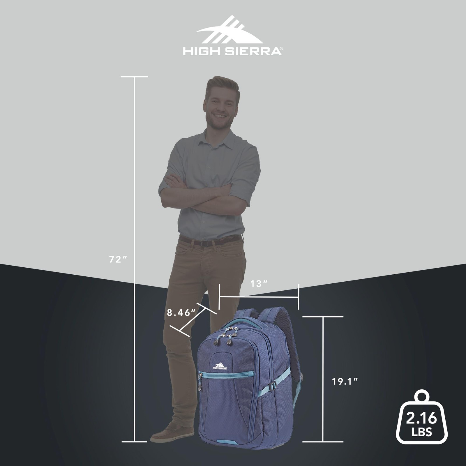 Travel Bag, Navy/Graphite Blue, Backpack