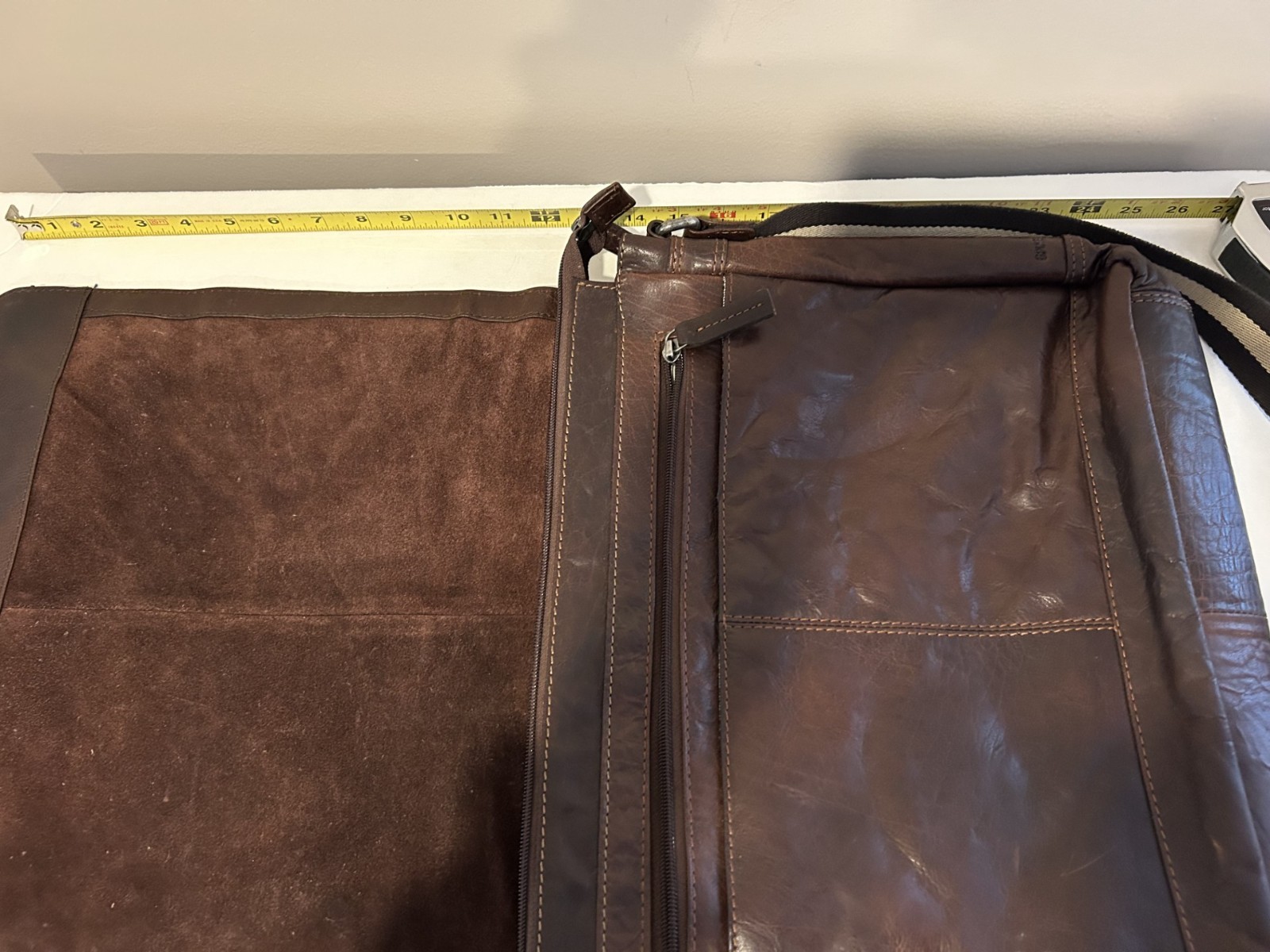 Jack Georges Spikes & Sparrow Brown Leather Briefcase Bag