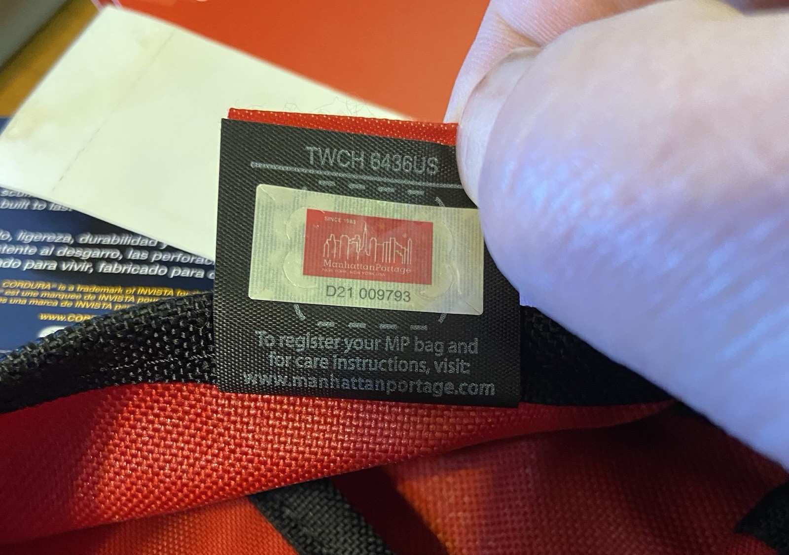 Manhattan Portage Nylon Messenger Bag Crossbody Red 11.5” Wide X 7.5” Tall NWT