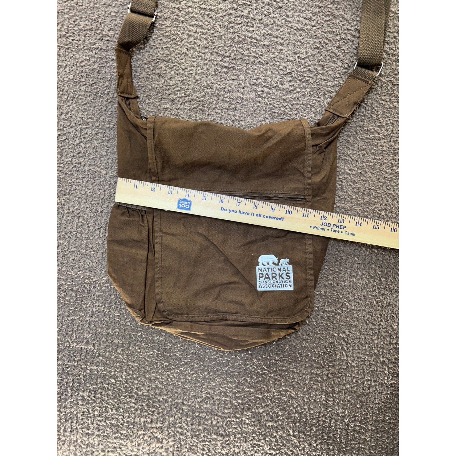 National Parks Conservation Association Brown Cotton Twill Satchel Messenger Bag
