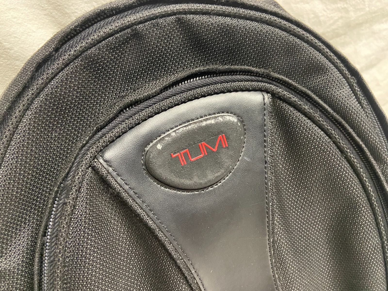 Tumi T2 Tech Backpack 513C Black Appr 16x11x8 Ballistic Nylon & Leather