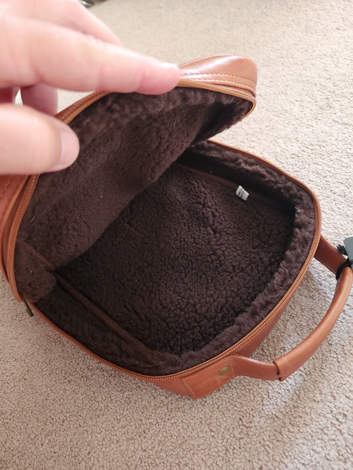 Claire Chase Leather Golf Shoe Bag Colombia Tan Style 808 READ
