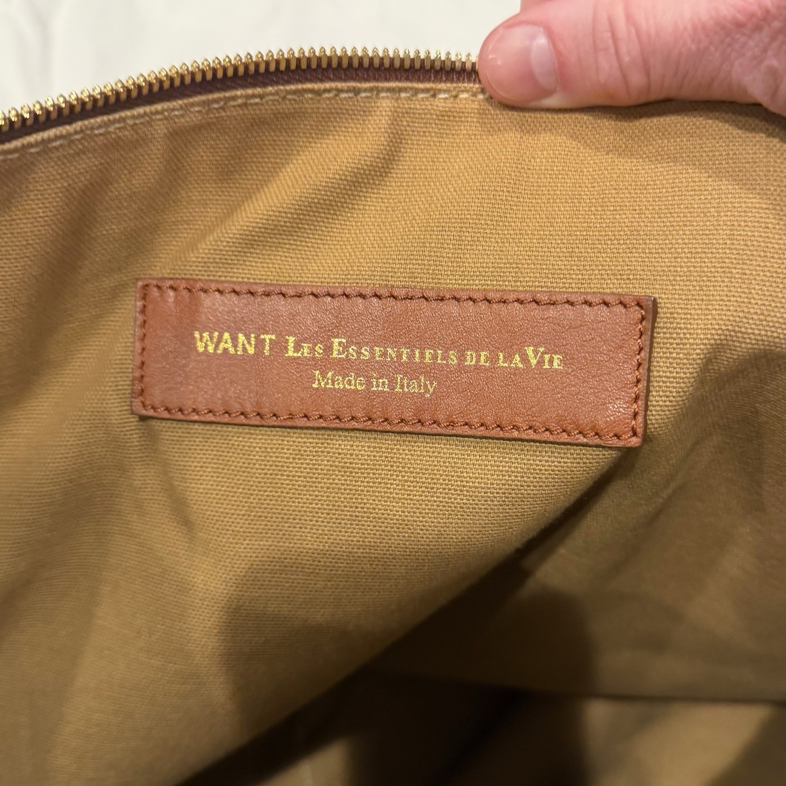 WANT Les Essentiels de la Vie O’Hare Tote Tan Leather Shoulder Bag