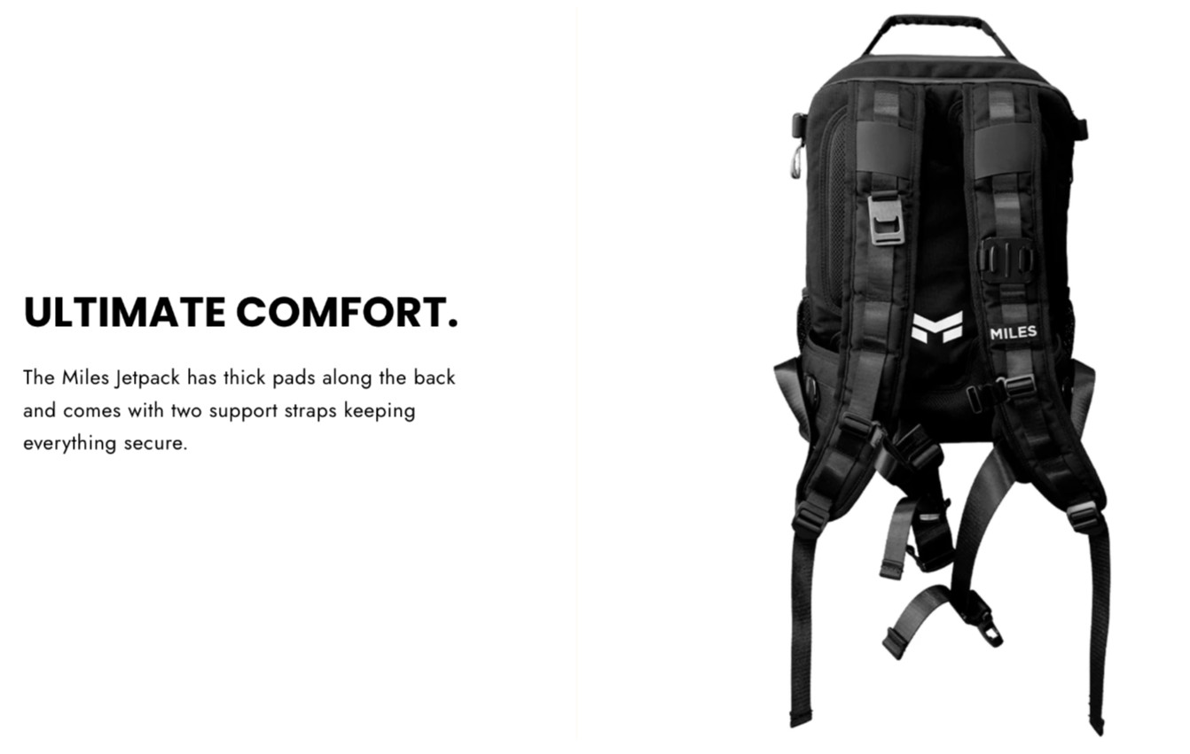 Miles ESK8 Jetpack Skateboard Backpack Longboard Carry Bag Commuter NEW