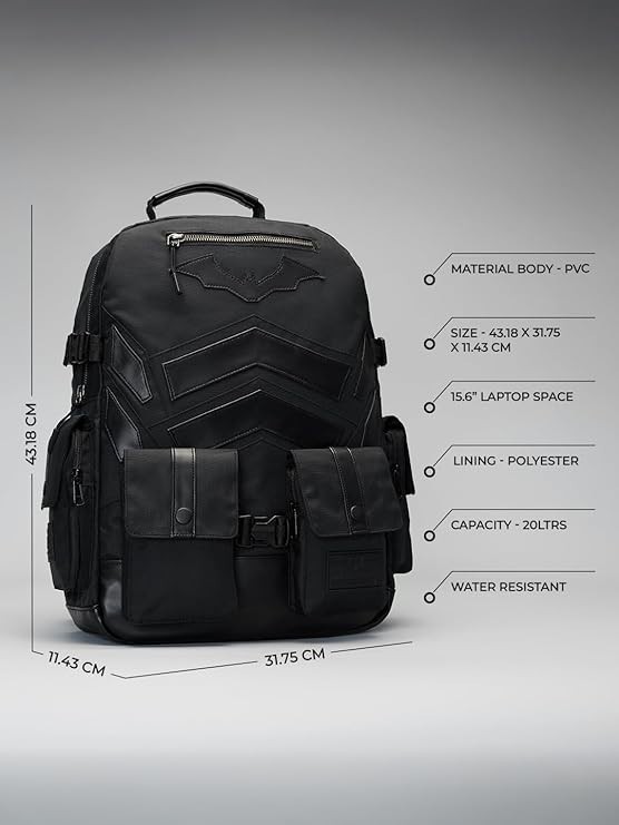 Batman: Gotham Gear 4-Compartment Backpack colour black official licensed 2025
