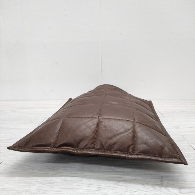 YOKE 22AW new goods QUILTED LEATHER TOTE BAG sheepskin Tote Bag Brown 3-0523G◎
