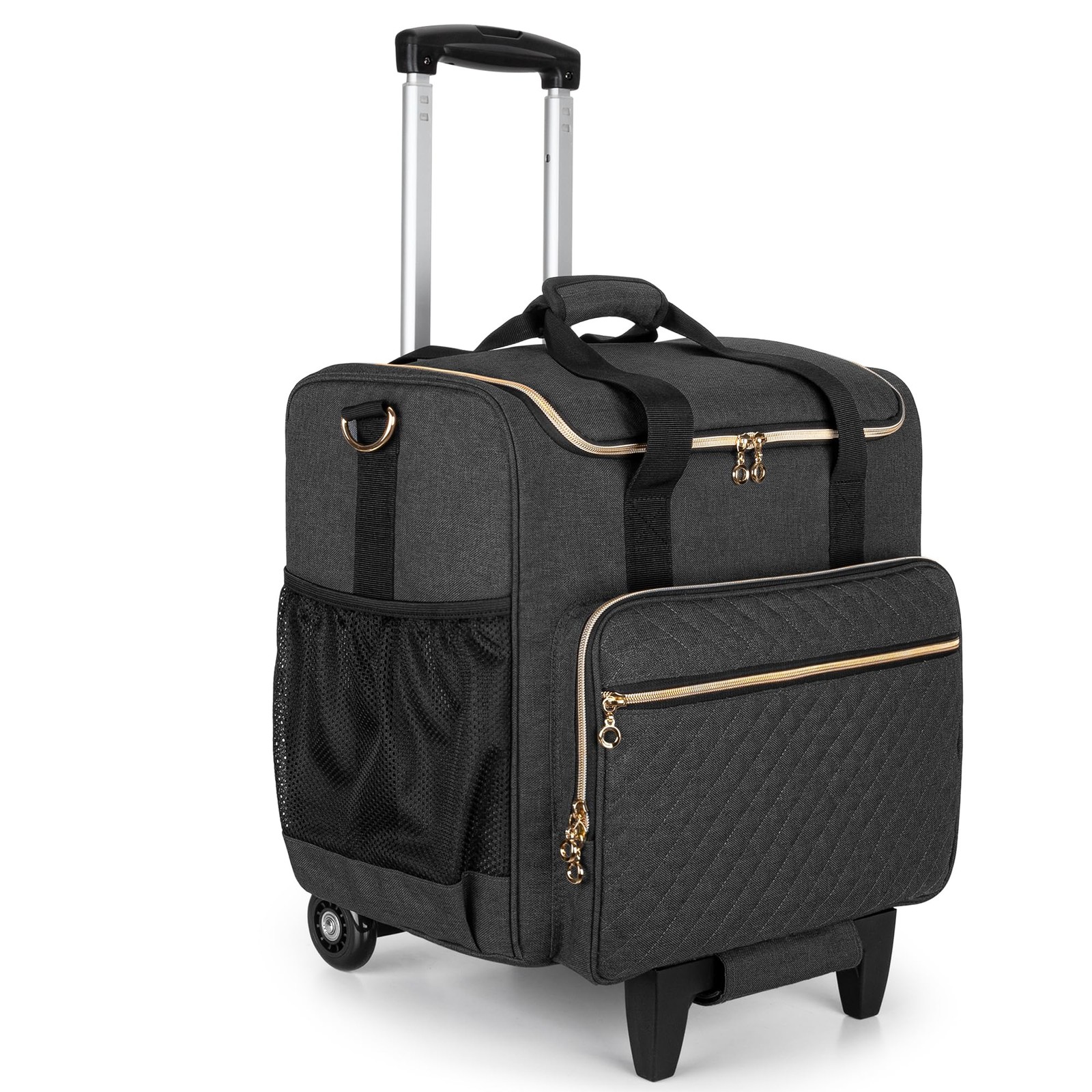 Rolling Teacher Bag with Laptop Compartment and Detachable Dolly, Multifuncti…