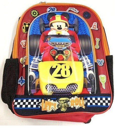 DISNEY MICKEY & THE ROADSTER RACERS 14″ MOLDED BACKPACK BOOK BAG SCHOOL KIDS