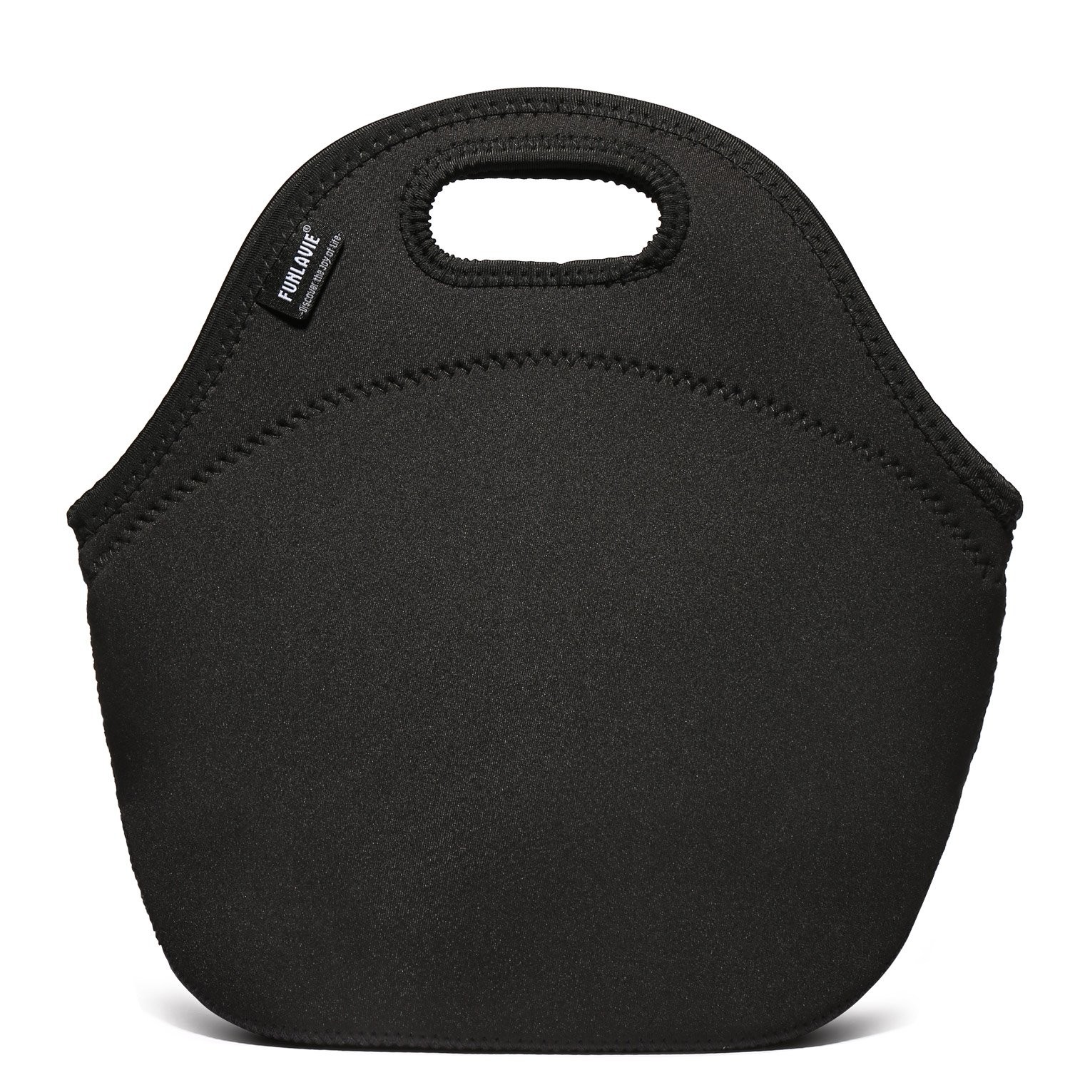 FUN LAVIE Neoprene Lunch Bag for Men, Small Insulated Small, Black