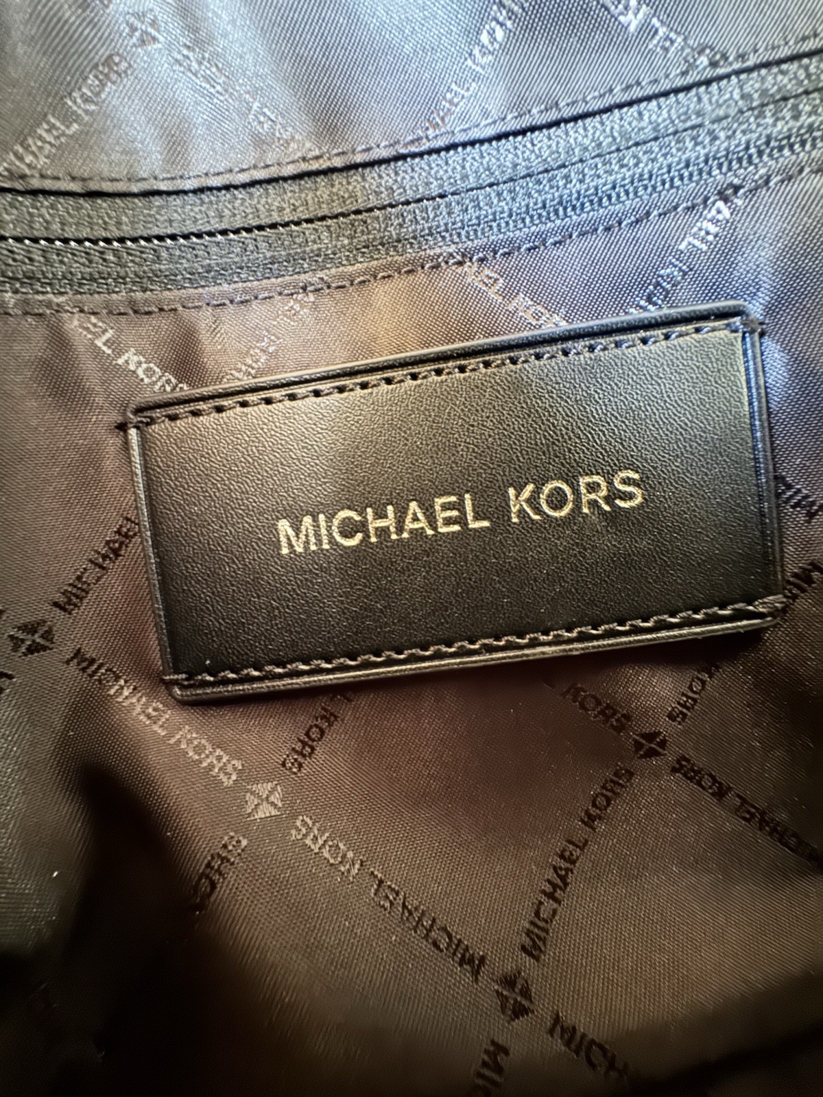 Michael Kors Cooper Utility Crossbody Flight Bag MK Brown/Pop Orange