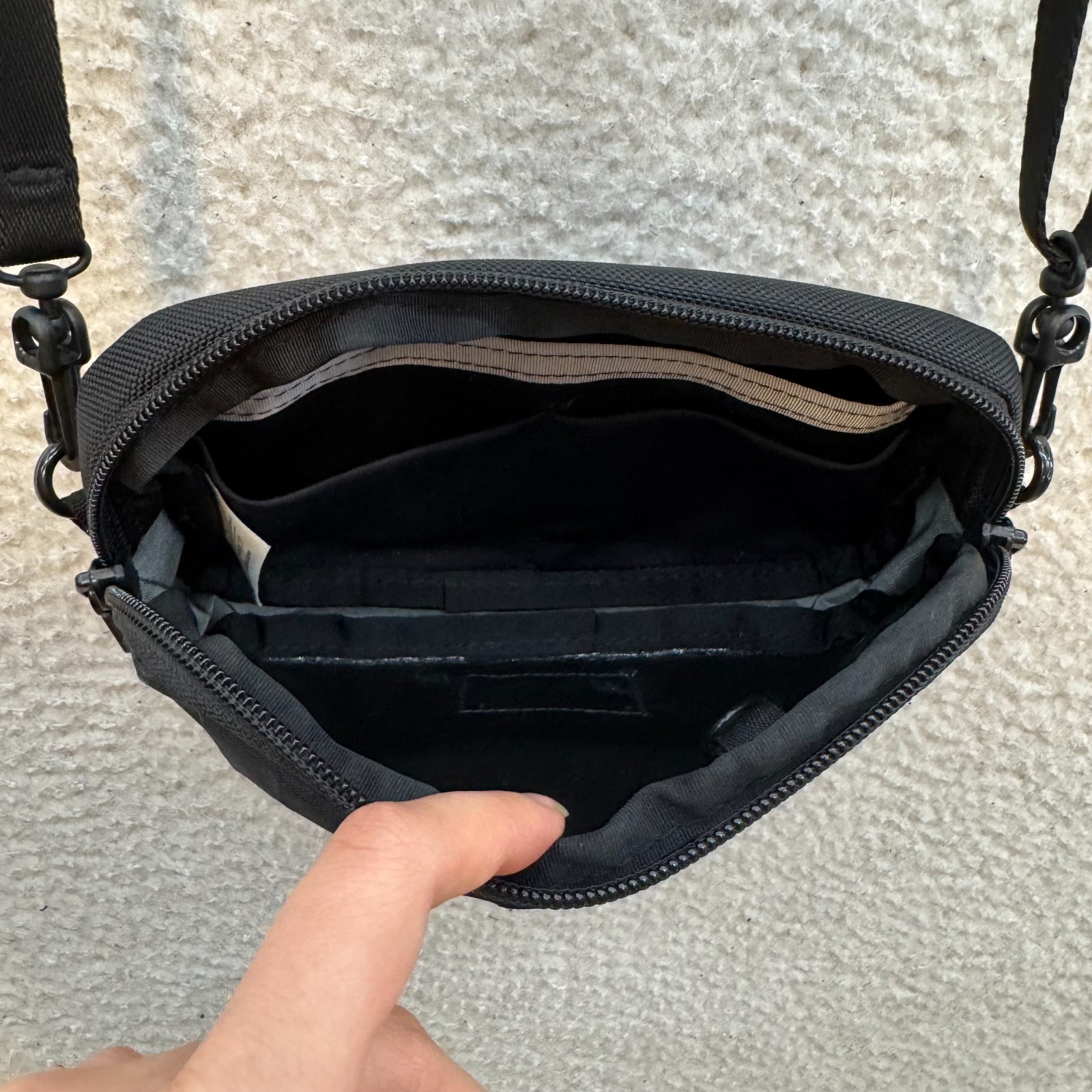Tom Binh Bantam Black X-Pac Shoulder Crossbody Sling Bag Minimalist EDC