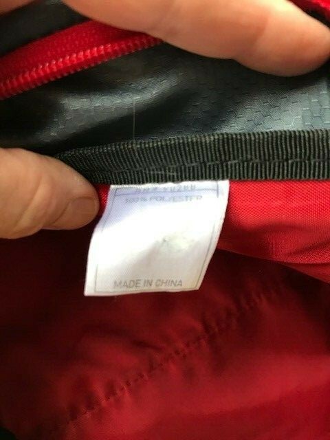 Adidas Backpack w Laptop Sleeve Red & Gray 100% Polyester 3 Outer Zipper Pockets