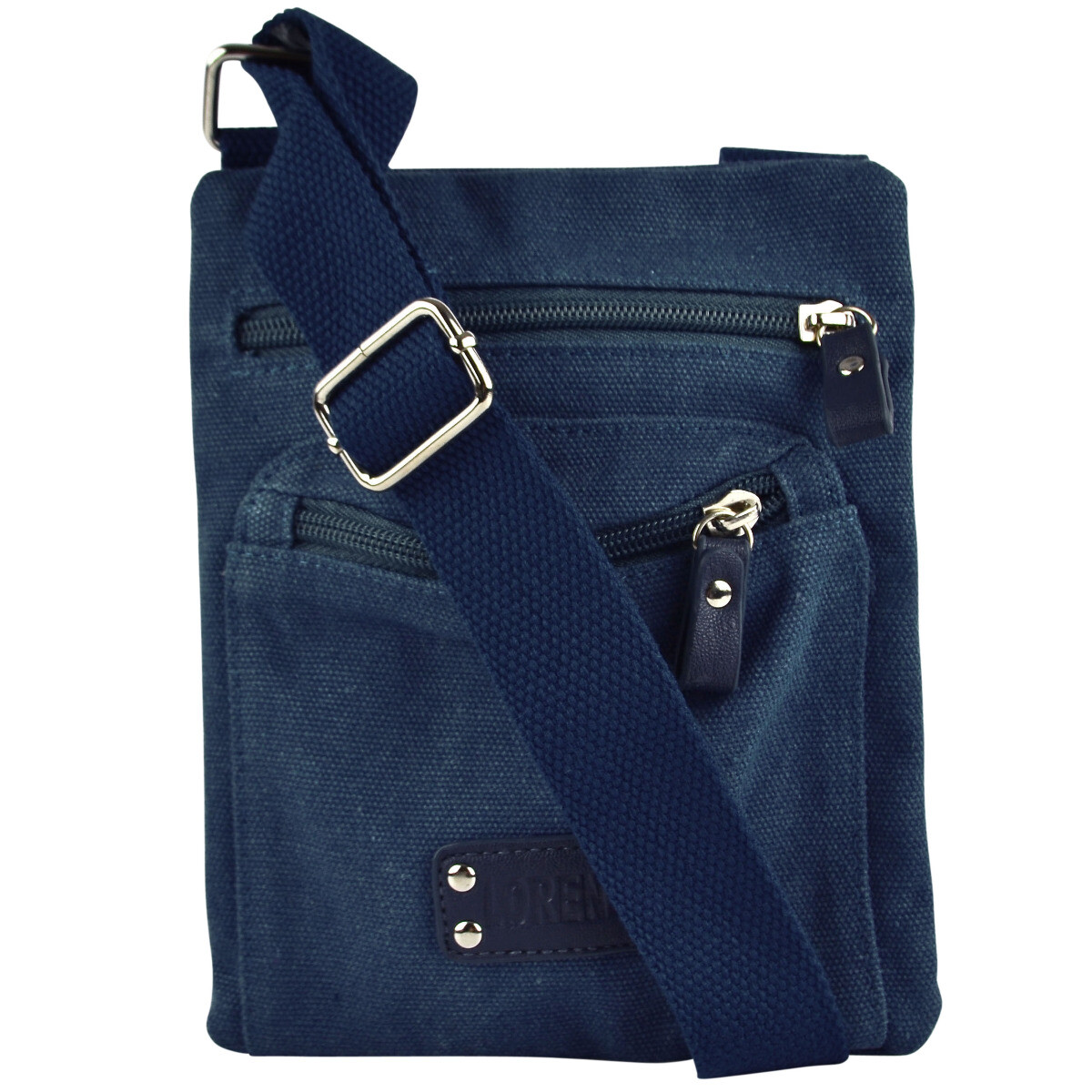 Washed Canvas Cotton North South Messenger Bag