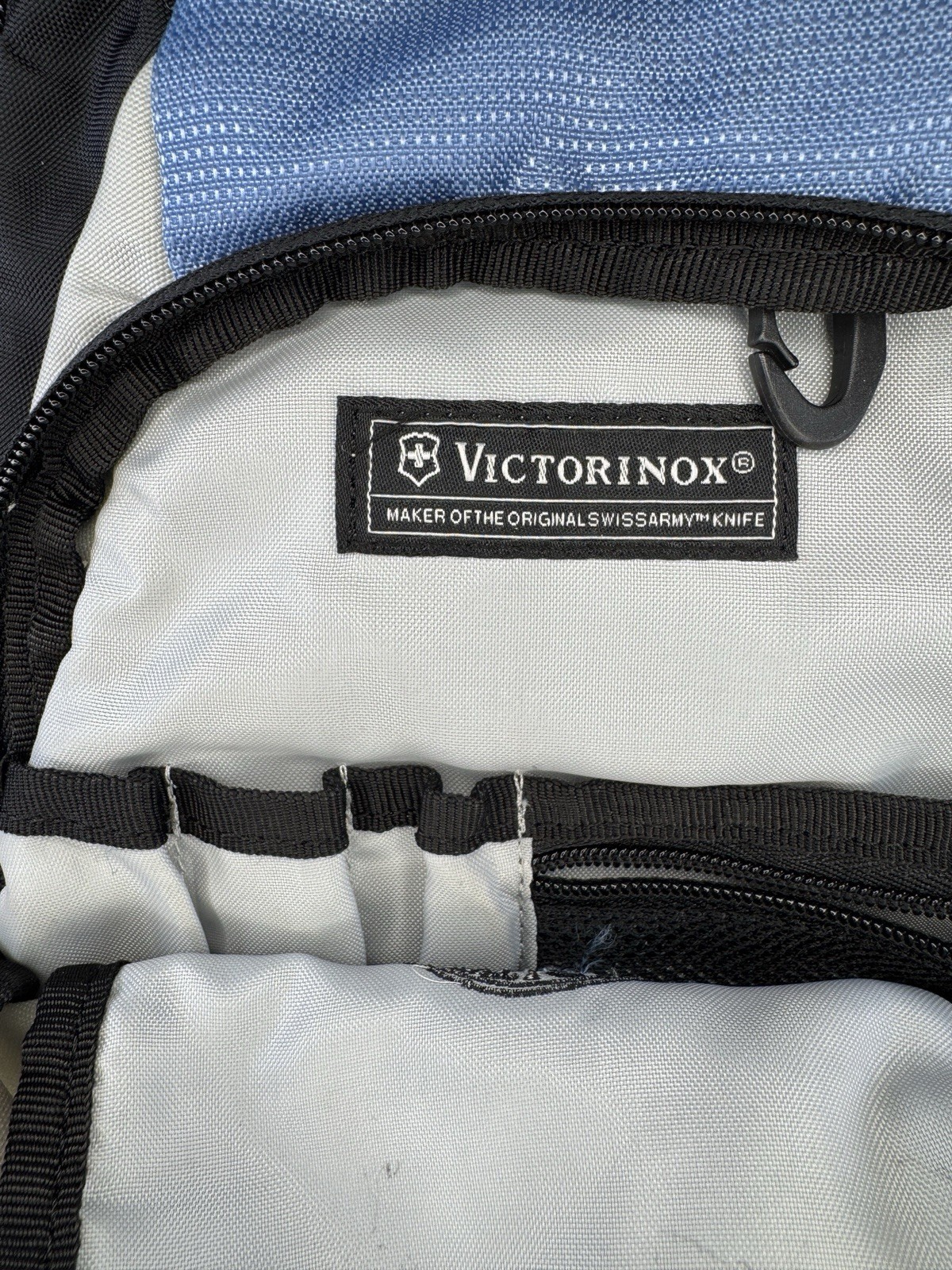 VICTORINOX Swiss Army Small Backpack Mini Travel Bag Blue Black Multiple Pockets