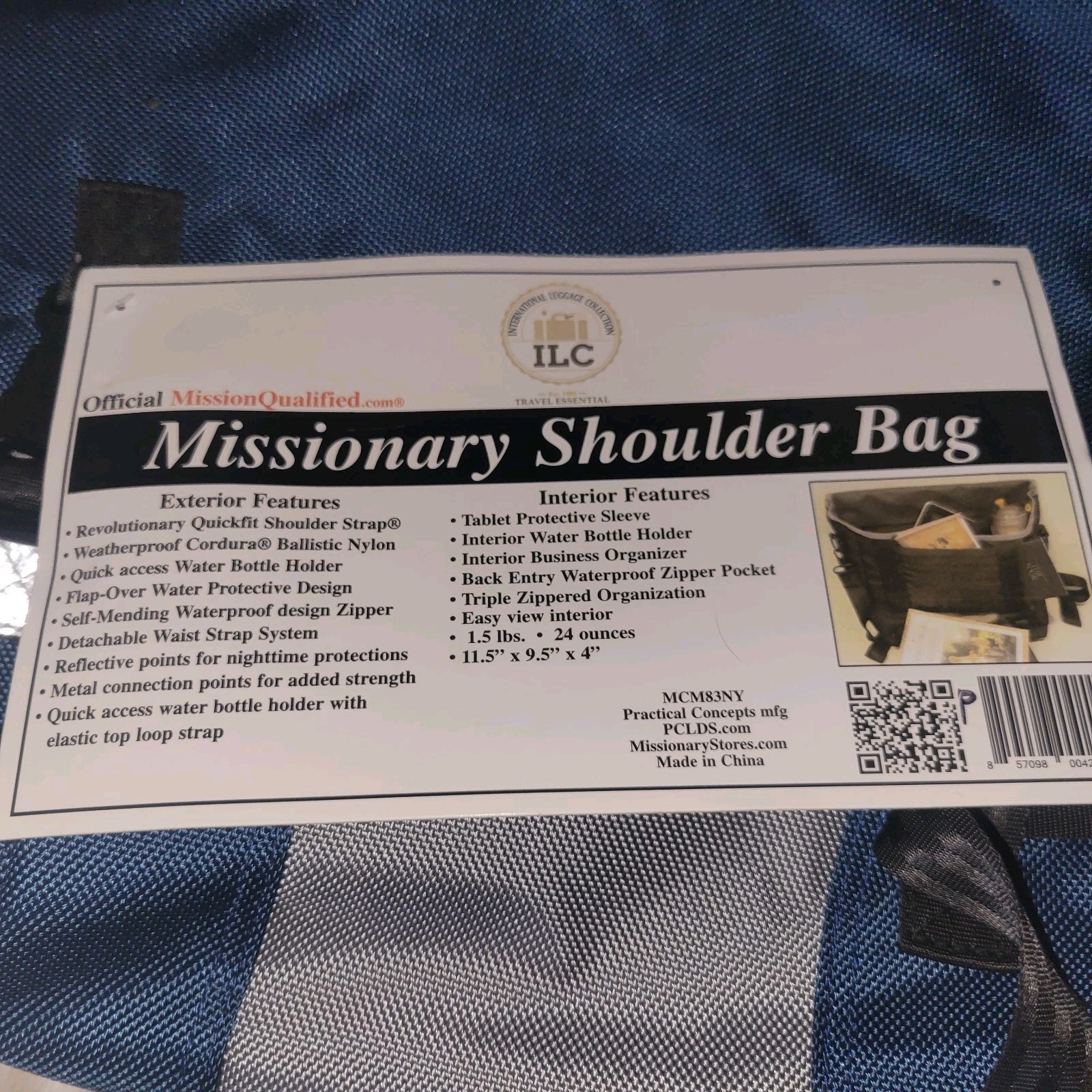 ILC Official Mission Qualified Missionary Shoulder Bag Generation 3 NWT