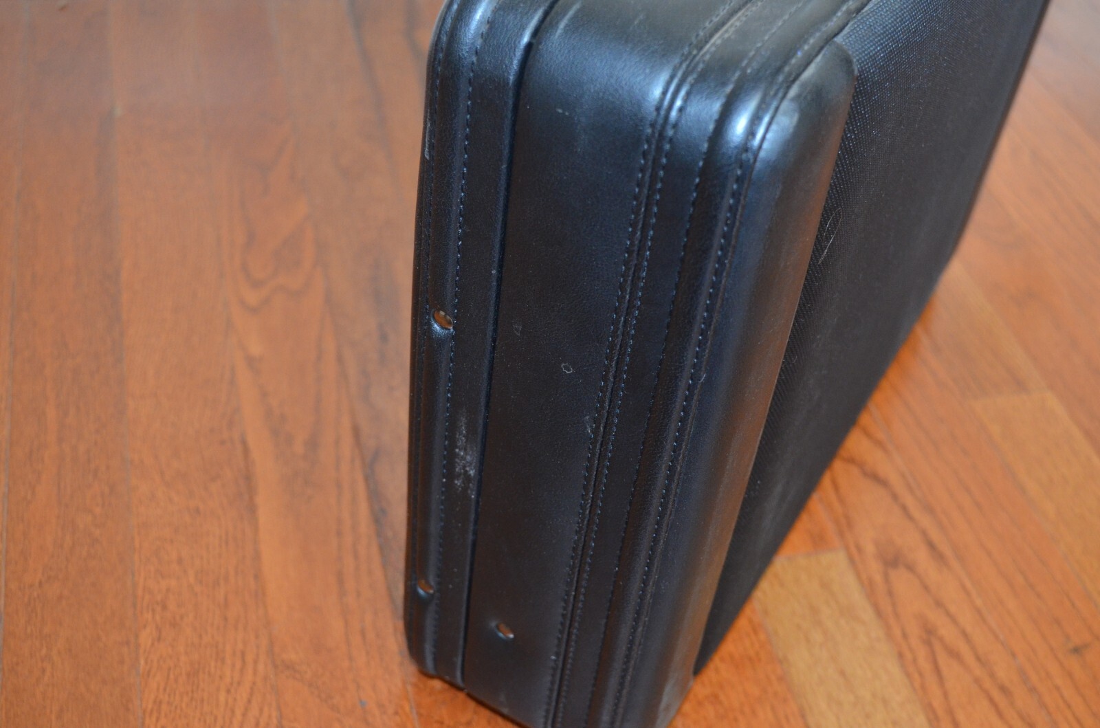 Alpine Swiss Leather Attache Briefcase with Combination Locks Hard Case