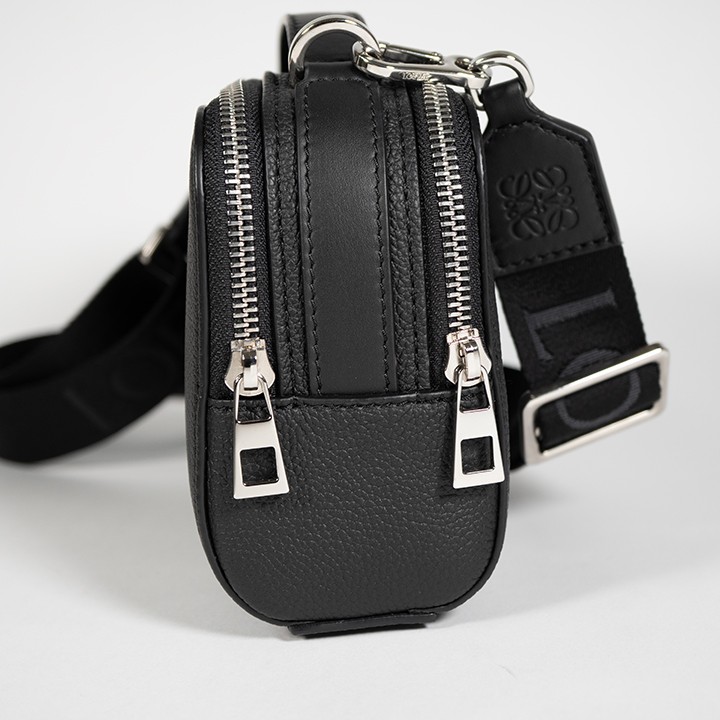 LOEWE Mini Camera Crossbody Bag Black Leather Shoulder Bag C660R41X02