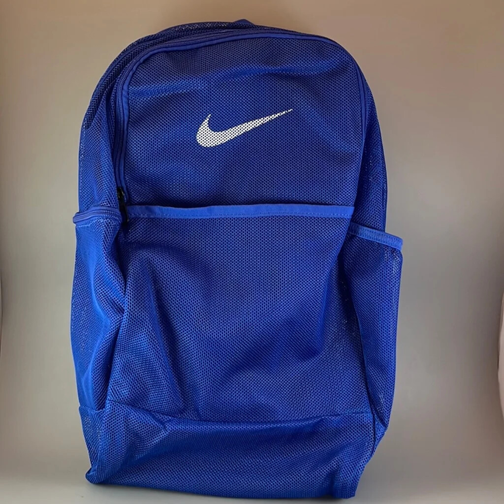 NWT NIKE Brasilia MESH 9.0 Backpack Blue/White Laptop Sleeve BA6050-480