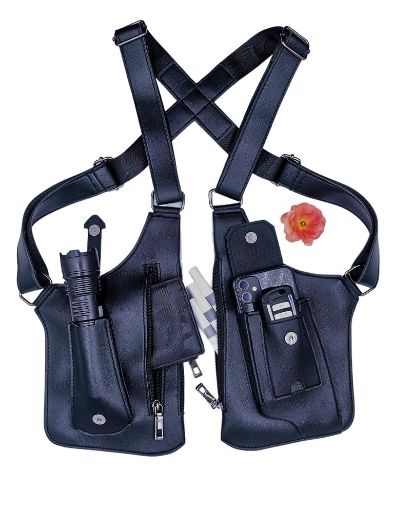 Anti-Theft Armpit Shoulder Bag for Men, Multi Pocket Crossbody EDC Bag